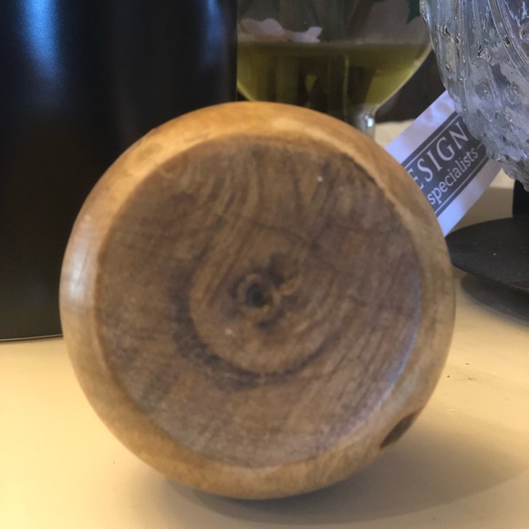 6” Wood and Copper Metal Pear - Picture 4 of 4